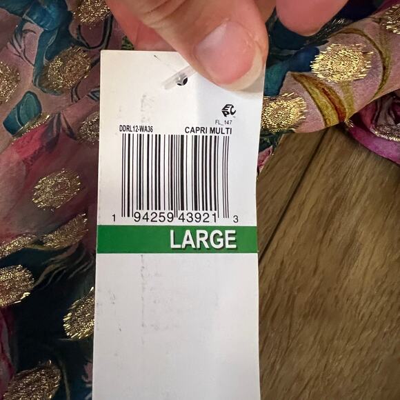 DRESS THE POPULATION Women's Romera Dress Size L in Capri Multi - Picture 12 of 13